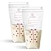 50 Breastmilk Storage Bags - 6oz / 180ml Pre-Sterilized & BPA-Free Bags, Designed for Even and Faster Thawing with Leak Proof Mechanism by Nurture Right, New & Improved