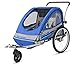 Schwinn Trailblazer Double Bicycle Trailer, Blue/Gray