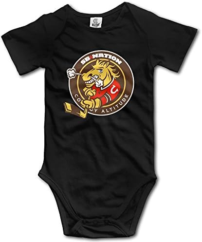 Duola Infants Boy's & Girl's Cowboy Short Sleeve Baby Climbing Clothes For 6-24 Months Black 6 M
