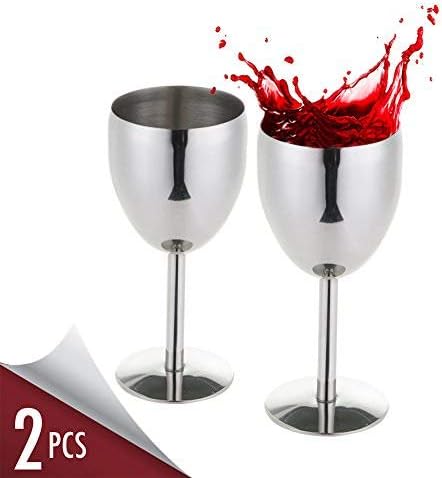 PMJ Enterprises Wine Goblet Glass | Serving Drinking Wine Glass (Set of 2)
