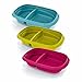 Rubbermaid TakeAlongs Sandwich Food Storage Containers, 3.7 Cup, Colors may vary