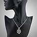 Chuvora Sterling Silver Nataraja Shiva Dance of Destruction Statue Figure 3D Pendant Amulet Necklace 18''