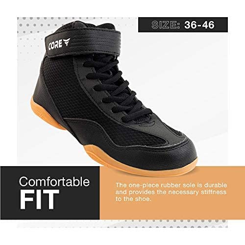 CORE Ringerschuhe für Herren, Damen und Kinder, Schwarz, 44 EU 7