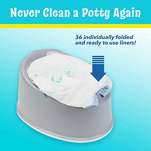 Disposable Potty Chair Liner Pack of 36 Pottymate Liners with Super