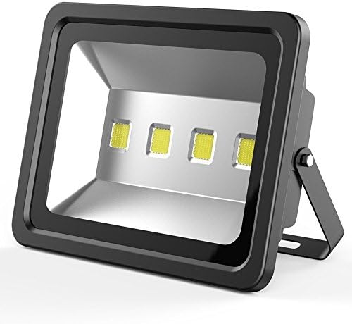 LED Flood Light, 200W Cool White LED Security Spotlights Outdoor Super Bright 20000lm 4 LED Lights Waterproof IP65 Wall Lighting for Yard Garden Playground Landscape Floodlight