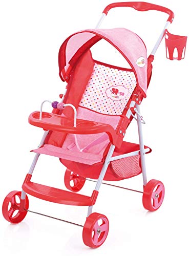 Little Mommy Doll Ultimate Travel System Stroller (D83589) with Retractable Canopy & Shopping Basket Below - Feeding Tray & Removable Car Seat, Fits Dolls up to 18 inches, Age 3+