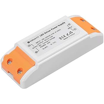 YUNLIGHTS LED Transformer LED Power Supply 0-36W, 12V DC, 3A, LED Voltage Driver Transformer 12V, Constant Voltage for LED Strip Lights, LED Display, Cabinet Lights and G4, MR11, MR16