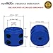AUTMATCH Winch Cable Hook Stopper (2 Pack), Silicone Rubber Winch Stopper for Wire & Synthetic Rope, Winch Line ATV UTV, Shock Absorbent, Prevent Pulling Bounce and Abrasion, Blue