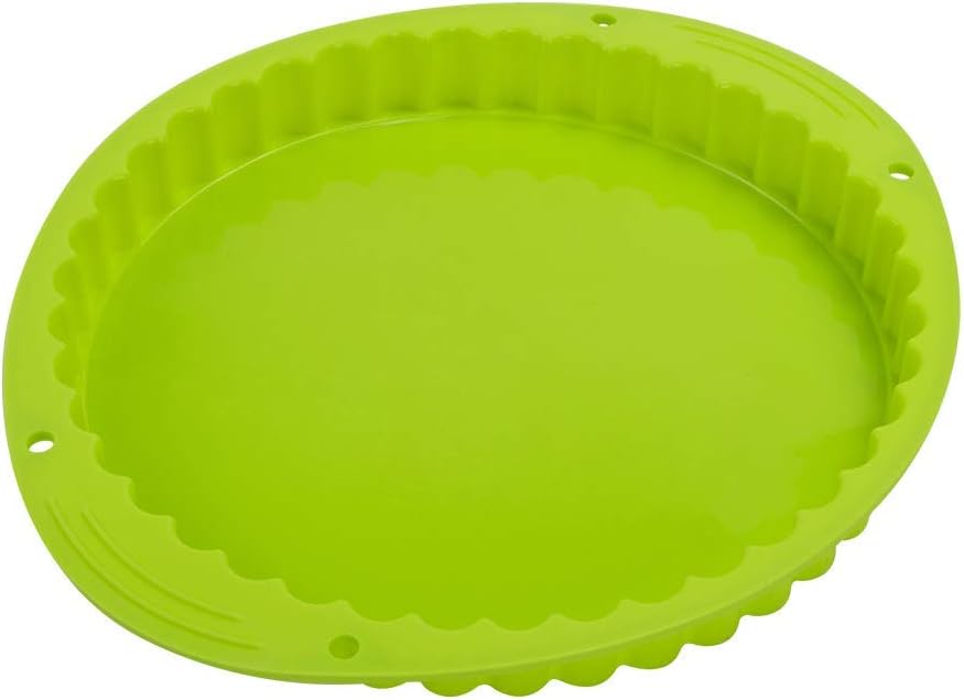 webake Obstkuchenform Tarteform Silikon Backform Quicheform Ø 24 cm Backblech Kuchenform Tortenbodenform für Torten Gebäckform Form Zum Backen