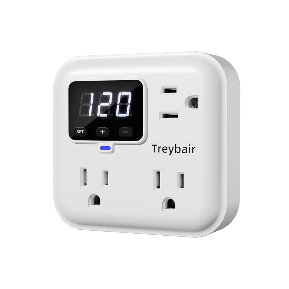 Photo 1 of Surge Protector 3-Outlet Power Strip w/Advanced Voltage Protection, 80V-140V Power Surge Protectors for Refrigerator, TV, Computer | LED Display Voltage Monitoring Fireproof UL94V-1