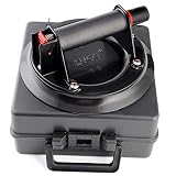 ZUOS 8" Glass Suction Cup Heavy Duty Hand-held Glass Lifter, Industrial Vacuum Lifter with handle for Granite Lifting &Window Replacement, 175 lbs Load Capacity/Carring Case