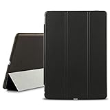 BESDATA Ultra Thin Magnetic Smart Cover [Auto Wake/Sleep Function] & Translucent Back Case for Apple 2013 iPad Air + Screen Protector + Cleaning Cloth + Stylus (Black)