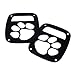 Xprite Matte Series Black Rear Tailight (Tail Light) Protector Cover Guards Paw Print Dog Paw Compatible with Jeep Wrangler TJ LJ 1985-2006