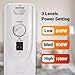 HEATZONE - 1500W - Electric Oil-Filled Home Energy-Efficient Portable Space Heater with Adjustable Thermostat Safety Shut-Off - 3 Heat Settings - White