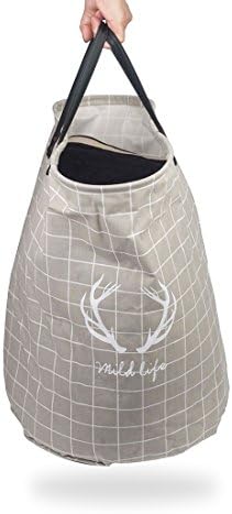 Large Sized Folding Laundry Hampers Waterproof Canvas Clothes Laundry Basket Bucket Cylindric Toy Organizer Storage