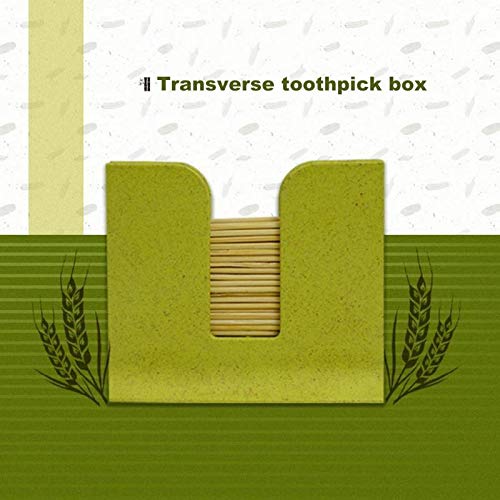 Tableware Toothpick Box Wheat Straw Fiber Toothpick Holder Home Toothpick Dispenser Storage Box Home Organizer - Thumbnail 2