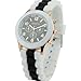 Women's Geneva Silicone Band Jelly Gel Quartz Wrist Watch Black
