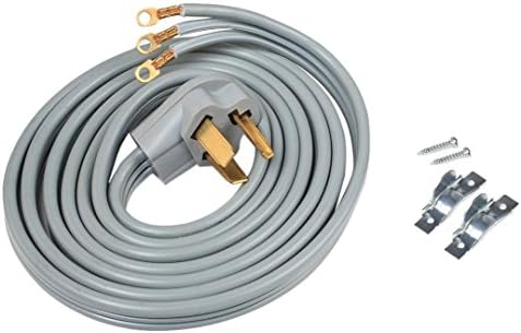 ACUPWR A103010 3-Wire Dryer Power Cord 10' with Safe Power Coating Technology, Comes with Volt Connect Hardwire Kit
