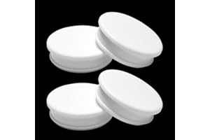 EASYEAH 4 PCS Silicone Rubber Plugs for Round Holes -2"(50.6mm) White Snap in Locking Hole Plugs, Tube End Cap Cover, Soft Rubber Stopper for Bottles Kitchen & Industrial, Waterproof Sealing Plugs