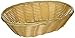 Set of 12, Woven and Bread Natural Color Basket, Oval, 9-1/2-inch