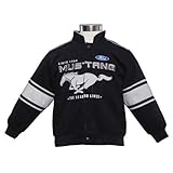 Ford Kid's Twill Mustang Jacket, Black, 4T