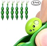 [Pack of 6]SYJYQ Funny Facial Expressions Squeeze Bean Fidget Bean Toy for Reduce Stress and Anxiety, OCD, ADD, ADHD, Bitting Nails, Peel Skin, Improve Focus, Perfect for Children and Adults (6 PCS)