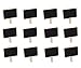 Akak Store 12 pc Mini Retangle Chalkboard with Wooden Blackboard Clip for Message Board Signs Wedding Birthday Party Decorations