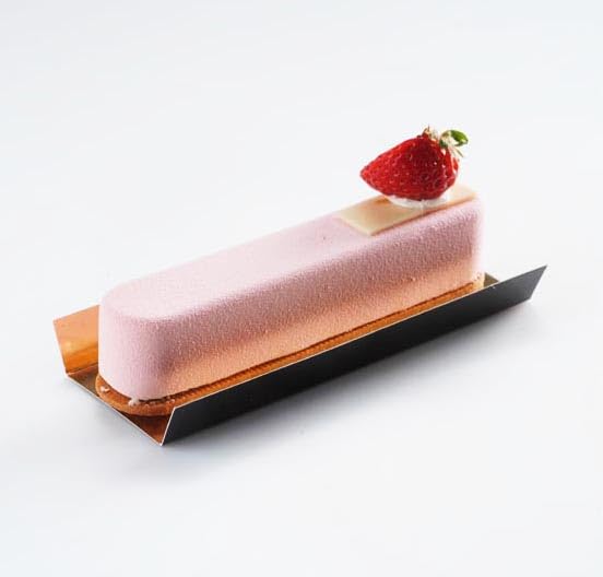 Pastry Chef's Boutique French Mini Rectangular Foldable Cake Boards Black Gold - 200 Pack Food-Grade