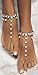 Bellady 1 Pair Pearl Barefoot Foot Jewelry Anklet for Sandals& Beach Wedding,Golden