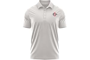 CAMPUS LAB Official NCAA Collegiate Men's Polo Sport Short Sleeve Shirt Left Chest Logo Athletic Heather Collection