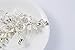 Hair Accessories for Wedding - Silver Wedding Hair Clip with Rhinestone Bridal Barrette - 100% Handmade Flower Clip Head Pieces for Women