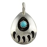 Sterling Silver Bear Claw Pendant Small Navajo Native American Jewelry
