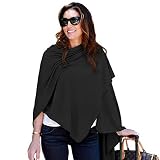 HappyLuxe Travel Wrap and Blanket, Eco Friendly Accessories for Women, Made in USA (Jet Black)