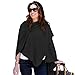 Happyluxe Travel Shawl Wraps for Women - Eco-Cashmere Wrap 68x35in. Black Pashmina Scarf, Airplane Blanket. Made In USA