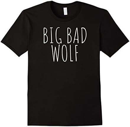 Mens Big Bad Wolf Funny Wolf T-Shirt XL Black