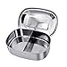 DodoBee Stainless Steel Lunch Containers, Mini Food Container with 2 Compartments for Fruits, Vegetables and Sandwich, Lunch Box for Kids or Adults. Eco-Friendly, Dishwasher Safe and Durable