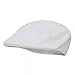 Mens Knitted Golf Gatsby Ascot Newsboy Hat Cap White