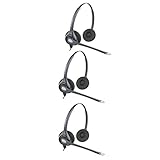 Plantronics HW261n Binaural Wired Office Headset- 3 Pack (Certified Refurbished)