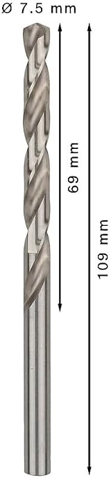 Bosch 10x PRO Metal HSS-G Twist Drill Bit Ø7.50mm Pack of 10 view 4