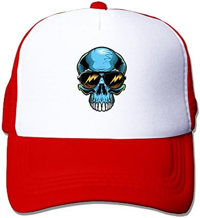 Cap Blue Skeleton Skull Sunglass Mesh Hat
