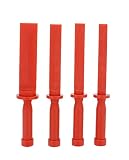 ABN Plastic Chisel 4-Piece Set of 3/4in, 7/8in, 1in, 1-1/2in - Scraper Remover Tool Kit for Adhesive, Caulk, More