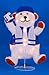 24" Lighted Chenille Bear with Dreidel Outdoor Hanukkah Yard Art Decoration