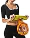 HAMACTIV Neoprene Hot Sweat Sauna Body Shapers T-Shirts with Zipper Slimming Tank Top Vest Weight Loss Gym Yoga Sports Vest Hot Thermo Fitness Anti-Cellulite (Full Open-Bust, S)