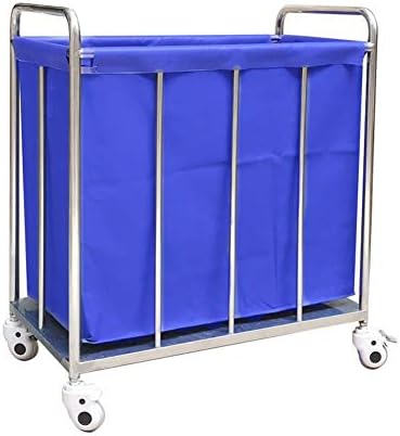 Rolling Laundry Hamper Sorter Cart, with Removable Bags and Brake Casters, Load 200kg, for Hotel Commercial Clothes Storage (Color : Blue)
