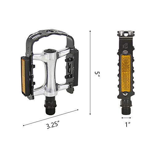 Wellgo C285DU-AL Cr-Mo Spindle 9/16" DU Sealed Bearings Alloy Bike Pedals for Performance Road and Fixed Gear Bicycle
