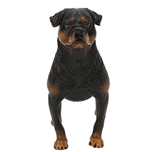 Rottweiler Dog Figurine, Miniature Solid Plastic Simulation Guard Dog Model Toy Decorative Collection Gift for Dog Lovers