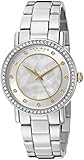 Akribos XXIV Women's AK880SS Round Silver and White Dial Three Hand Quartz Bracelet Watch
