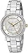 Akribos XXIV Women's AK880 Round Mother of Pearl Mosaic Dial Three Hand Quartz Bracelet Watch (Silver)