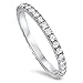 Oxford Diamond Co New Round Cubic Zirconia Eternity Style Band .925 Sterling Silver Ring Size 11