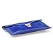 b.m.c BMC Womens Sapphire Blue Textured PU Faux Leather Suede Topped Envelope Flap Handbag Fashion Clutch